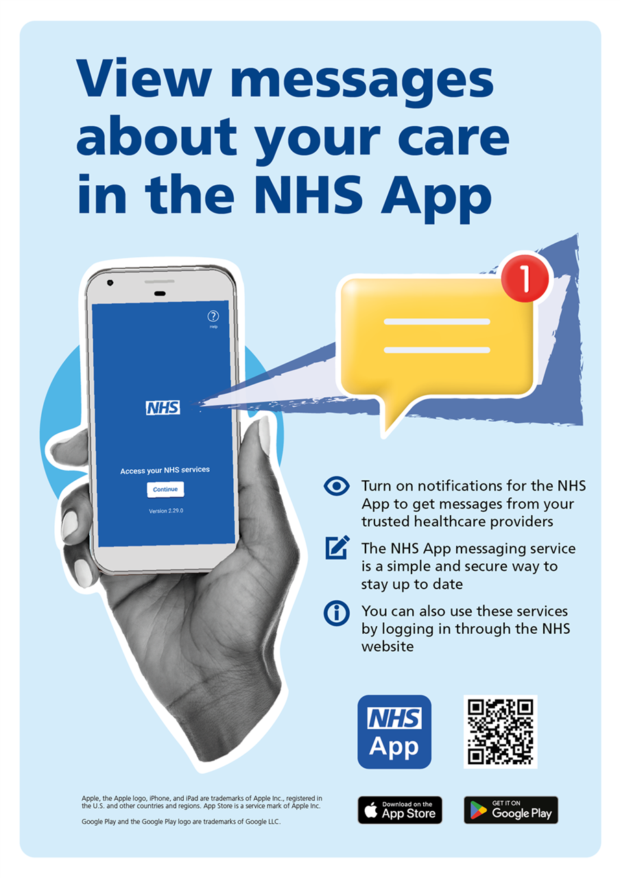 View your messages about your care in the NHS App